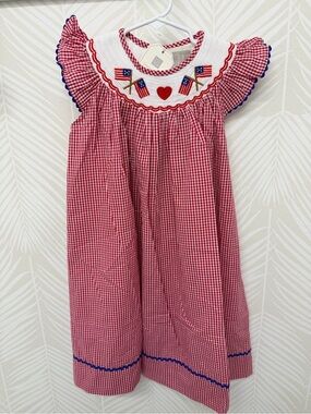 NEW NWT Lil Cactus Patriotic Dress America Memorial Day 4th of July Flag USA